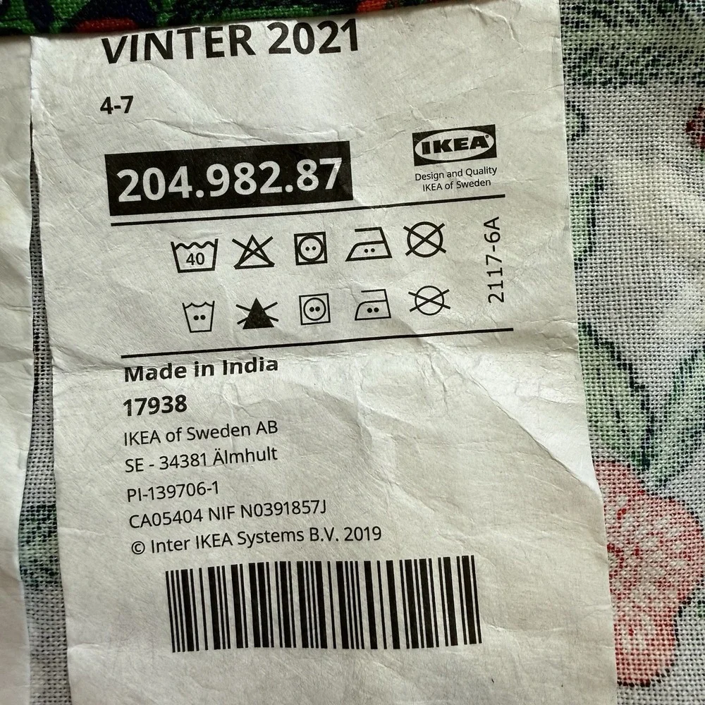 Lot Of 3 IKEA Vinter 2021 Kids OSFA Navy Holiday Print Christmas APRON 17938